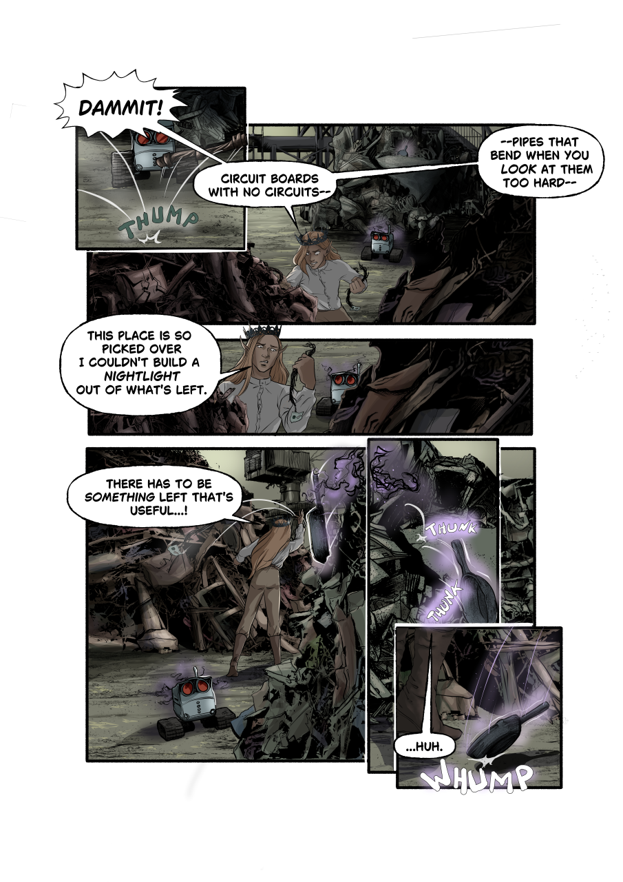 FaerieTales Issue 3, page 16. [Holly intervenes, but no one's quite sure who she's helping.]