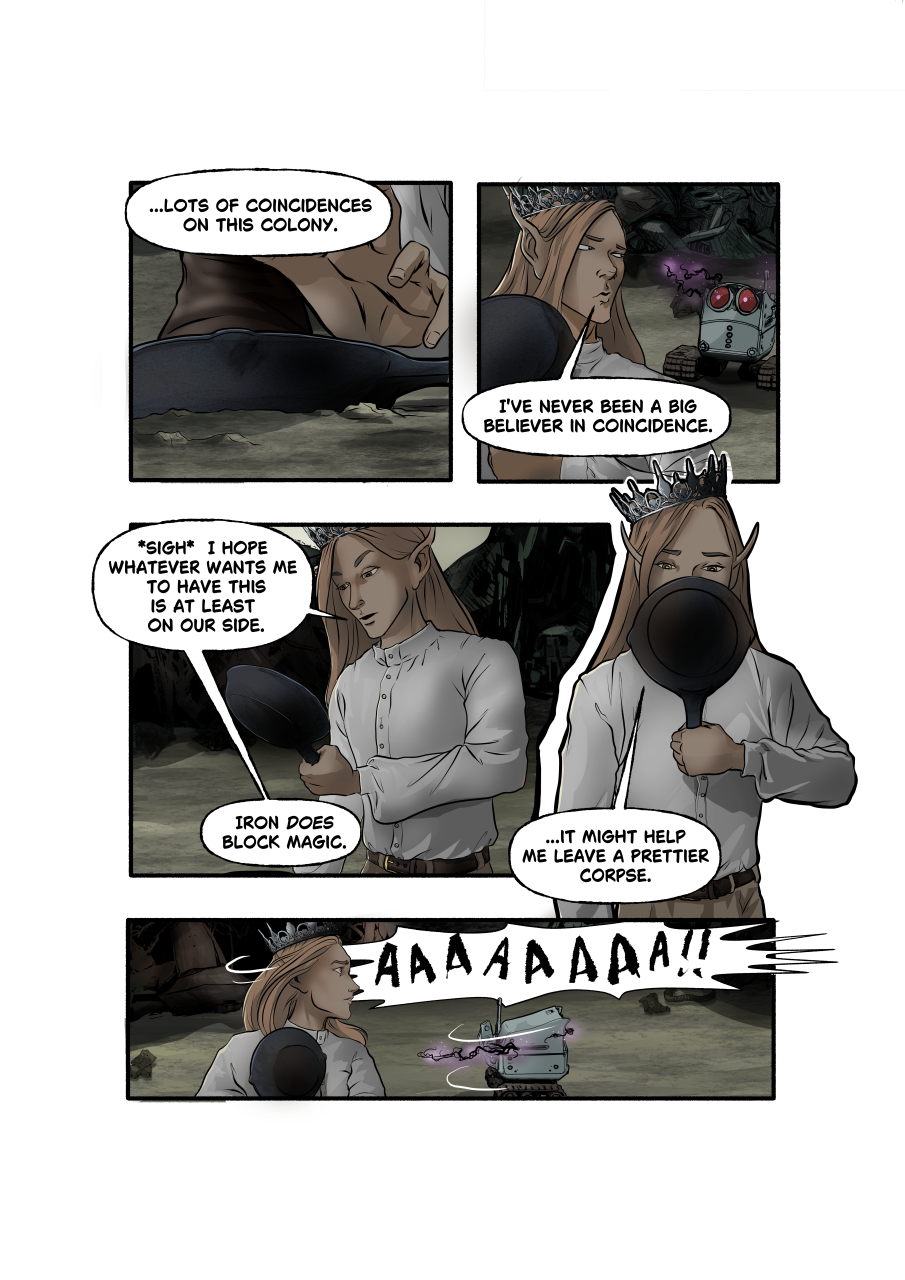 FaerieTales Issue 3, page 16. [Holly intervenes, but no one's quite sure who she's helping.]