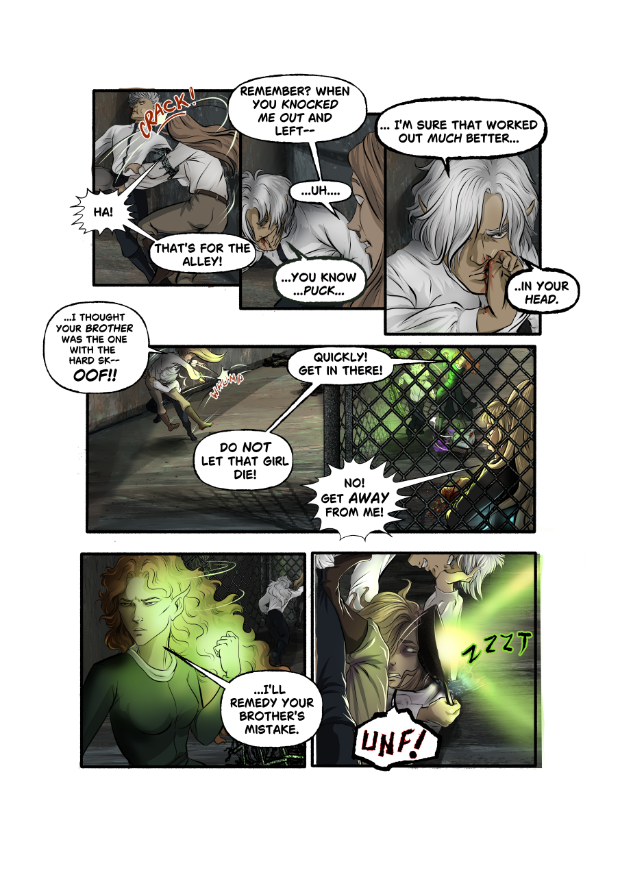 FaerieTales Issue 3, page 20. [Revenge doesn't quite work out the way Puck envisioned.]